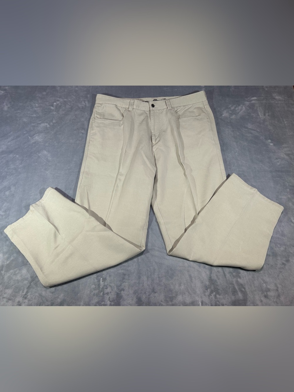 Tommy Bahama Pants Men 38 Khaki Tencel Cotton Blend Straight Leg Casual Tan